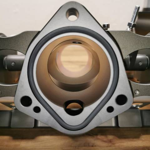 Through the bore: elliptical roller barrel with no shaft or plate in the airflow